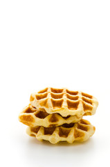 Waffle isolated on white background