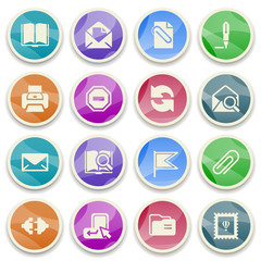Email color icons.