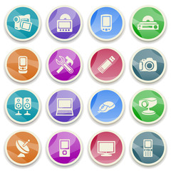 Electronics color icons.