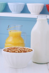 Delicious muesli breakfast