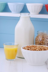 Delicious muesli breakfast