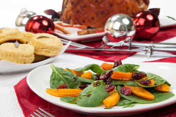 Roasted Pumpkin and Spinach Salad
