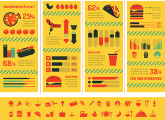 Fastfood Infographic Template.