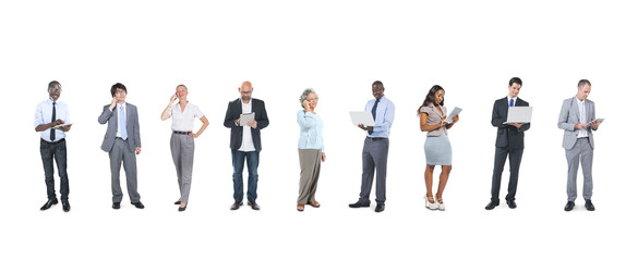 Obraz premium Business People Using Digital Devices
