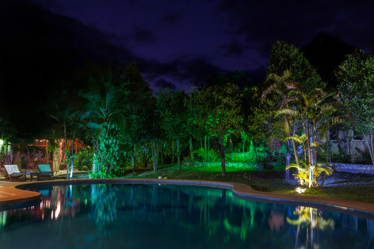 Evening on the pool