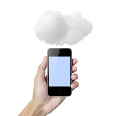 mobile phone, in hand