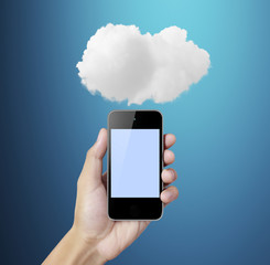 mobile phone, in hand