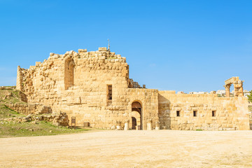 North Theater in Ancient Roman city of Gerasa, Jerash, Jordan
