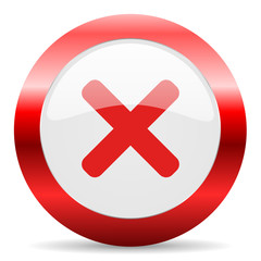 Obraz premium cancel glossy web icon