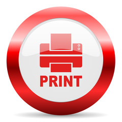 printer glossy web icon