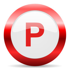 parking glossy web icon