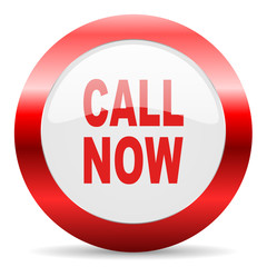 call now glossy web icon
