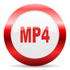 mp4 glossy web icon