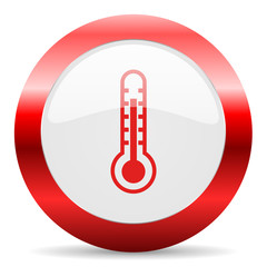 thermometer glossy web icon