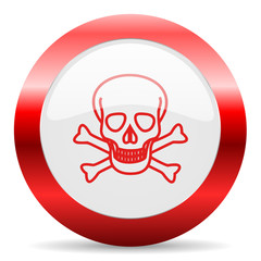 skull glossy web icon