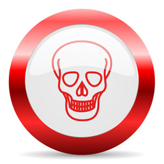 skull glossy web icon