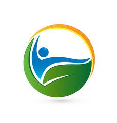 Wellness life and health concept icon vector