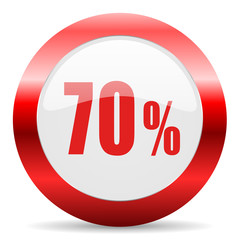 70 percent glossy web icon