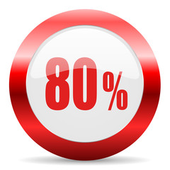 80 percent glossy web icon