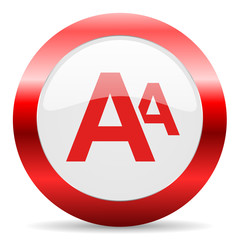 alphabet glossy web icon