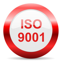 iso 9001 glossy web icon