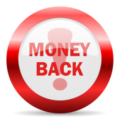 money back glossy web icon