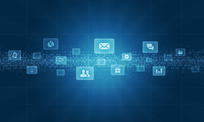 Obraz premium social business connection Background