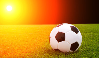 Soccer ball in the sun