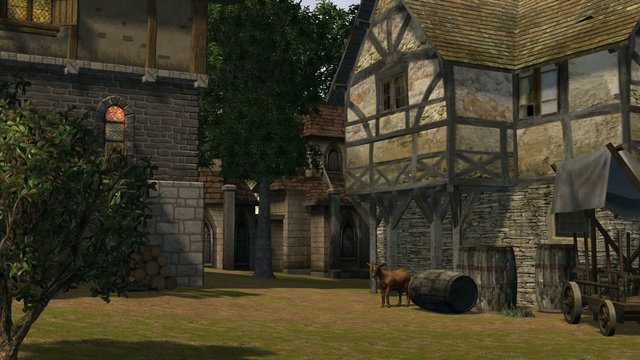 medieval houses - medieval city - video background