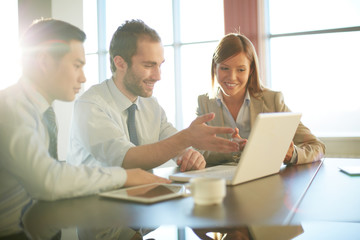 Meeting in office