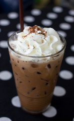Coffee drink in a glass