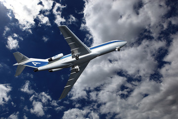 Verkehrsflugzeug im Steigflug