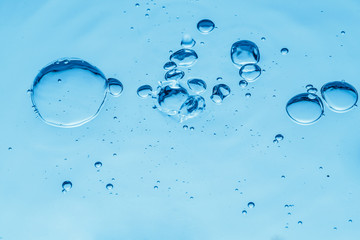 Background of blue water drops