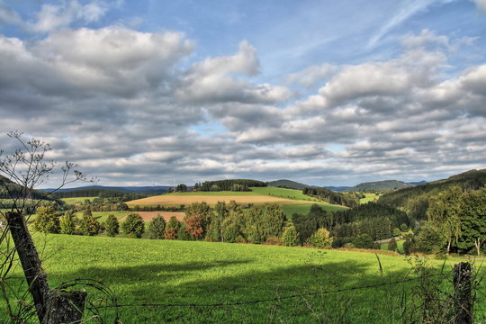 Ausblick Im Sauerland Rothaarsteig Germany