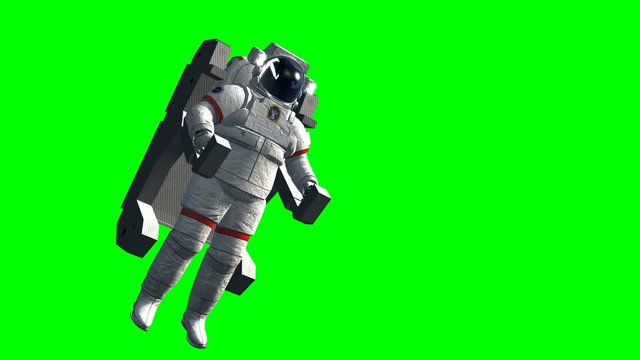 Astronaut Spacewalk green screen