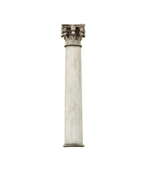 Column on a white background isolated