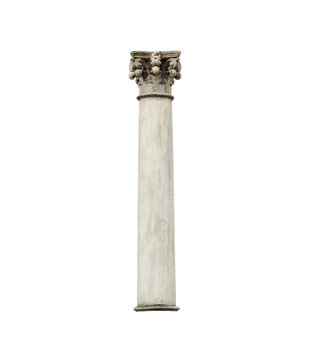 Column on a white background isolated
