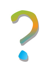 Question Mark White Background