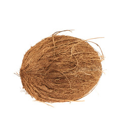 Whole coconut fruit isolated