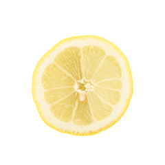 Round lemon slice isolated