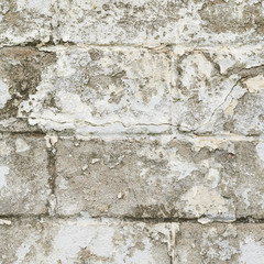 Obraz na płótnie Canvas Old white brick wall fragment
