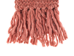 Tip of the knitted scarf