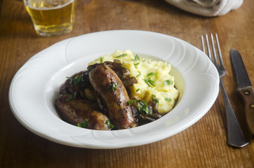 Sausages with mash