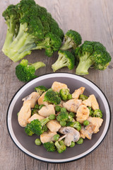 chicken and broccolis