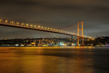 Fototapeta na wymiar Bosphorus Bridge in istanbul evening