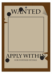 Wanted Apply Within Poster