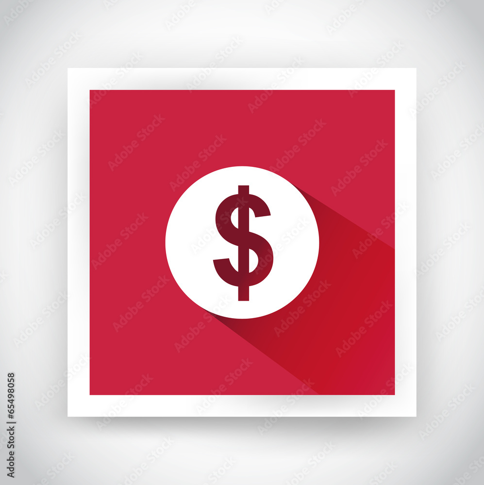Poster icon of dollar for web and mobile applications