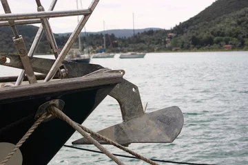 Crédence de cuisine en verre imprimé Sports nautique ancre de navire