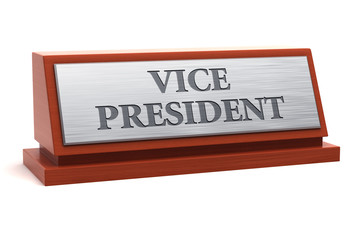 Vice President job title on nameplate