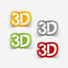 realistic design element: 3d